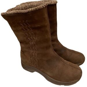 Dansko Boots Women's size EU39 (8-8.5 US) Brown Leather Side Zip Lined